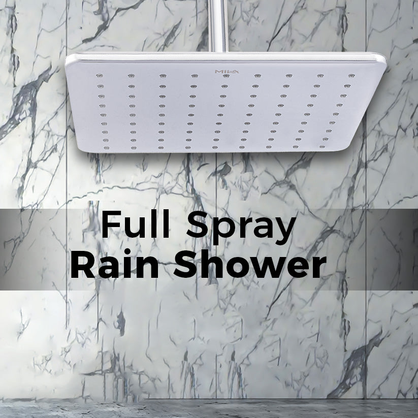 Mila Dazzle Rain Shower, Shower Head surface with Chrome Rain Shower Head, Single Function,  MSXX0304CM, Full Spray, 305 * 305mm